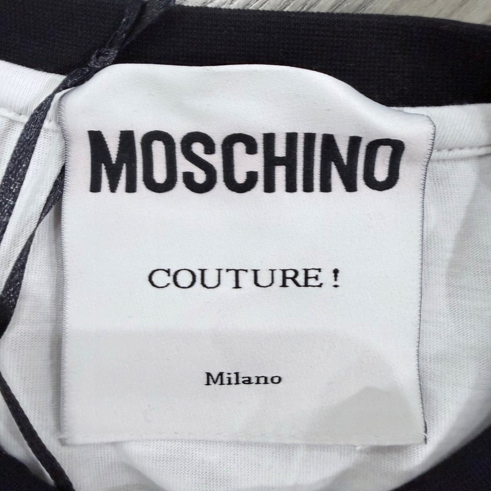 Moschino Couture White Double Smiley Short Sleeve T-Shirt - Picture 5 of 9